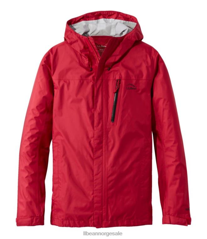 menn stimodell regnjakke 24VDH5772 L.L.Bean yttertøy nautisk rød
