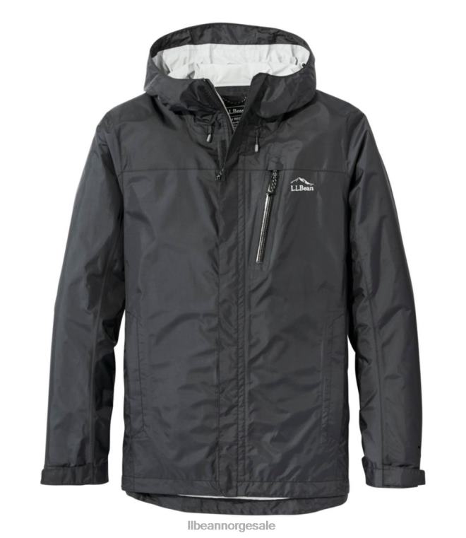 menn stimodell regnjakke 24VDH6491 L.L.Bean yttertøy svart