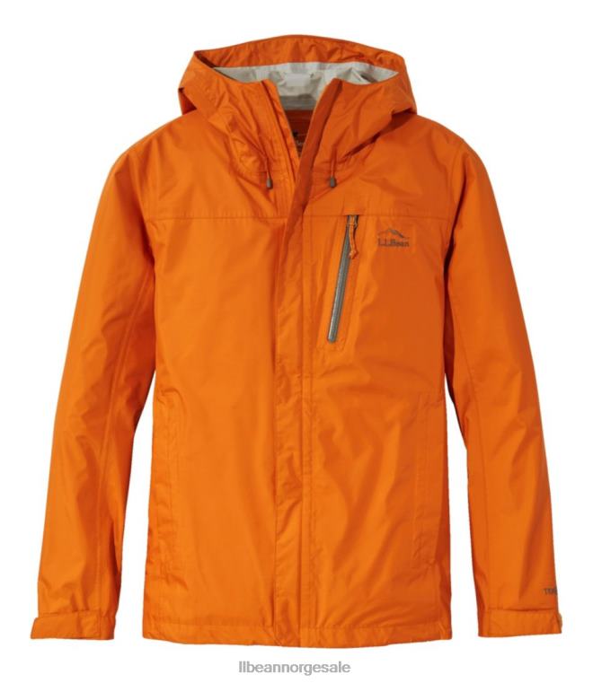 menn stimodell regnjakke 24VDH6937 L.L.Bean yttertøy rav oransje