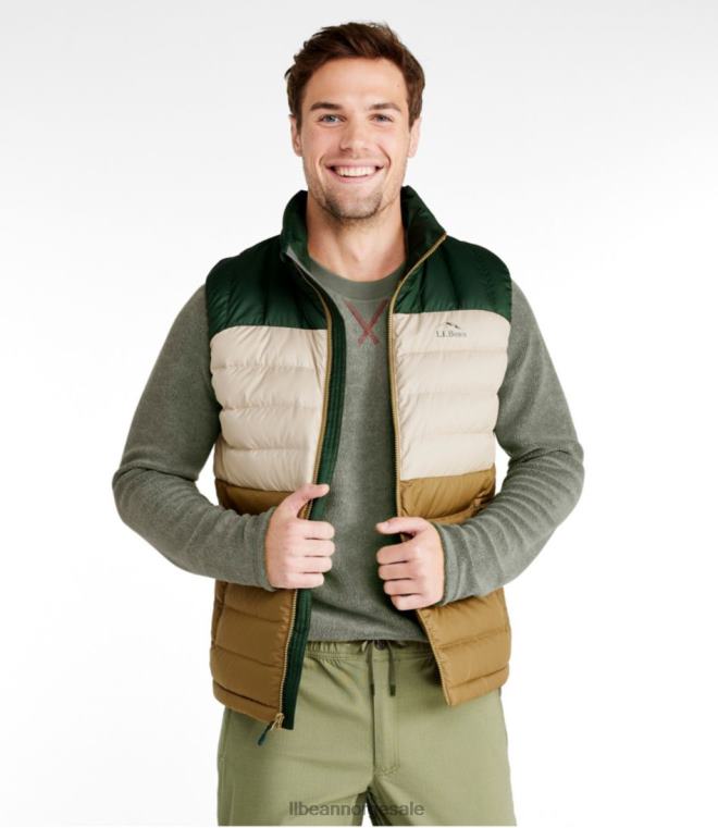 menn dunvest 24VDH639 L.L.Bean yttertøy tretthetsgrønn/dyp balsam