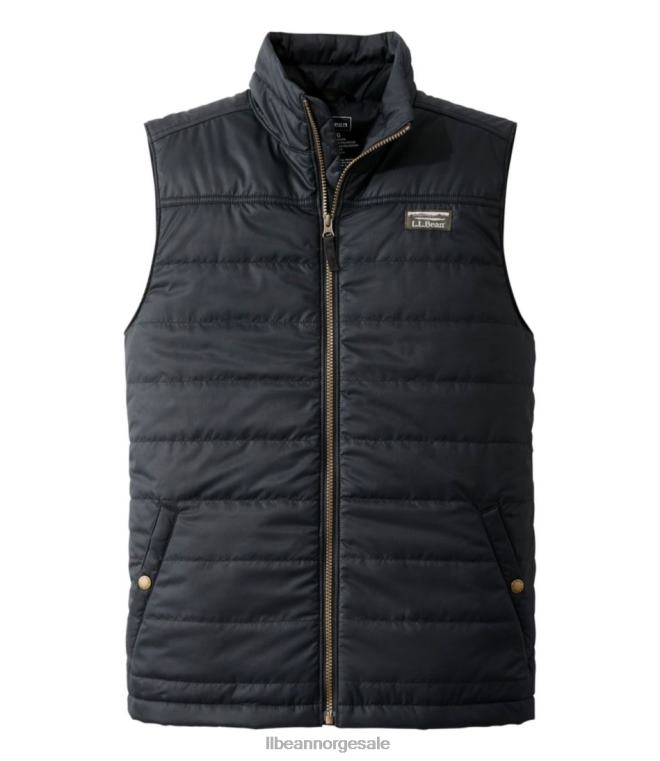 menn fjell klassisk puffervest 24VDH720 L.L.Bean yttertøy svart