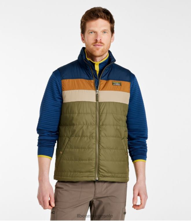 menn fjell klassisk puffervest 24VDH747 L.L.Bean yttertøy mørk russet/mørk bygg