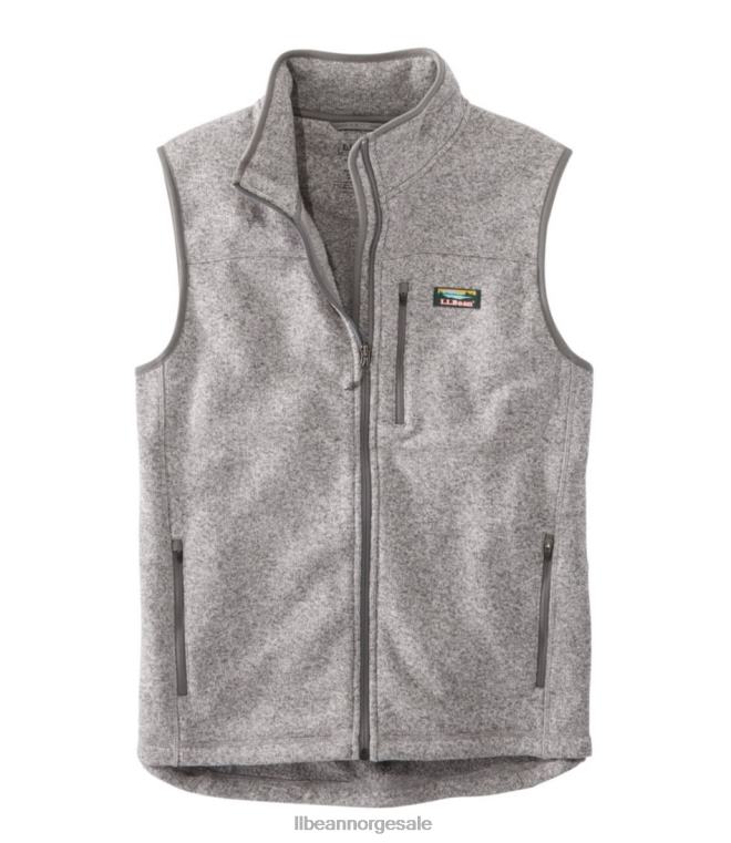 menn genser fleecevest 24VDH395 L.L.Bean yttertøy grå lyng