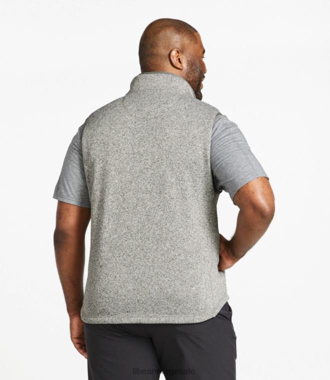 menn genser fleecevest 24VDH395 L.L.Bean yttertøy grå lyng