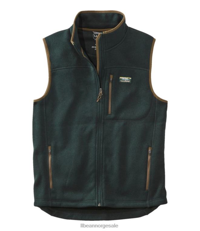 menn genser fleecevest 24VDH6987 L.L.Bean yttertøy mørk jeger/mørk oliven