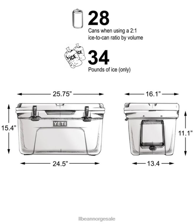 unisex yeti tundra 45 kjøler 24VDH1350 L.L.Bean campingkjøkken tan