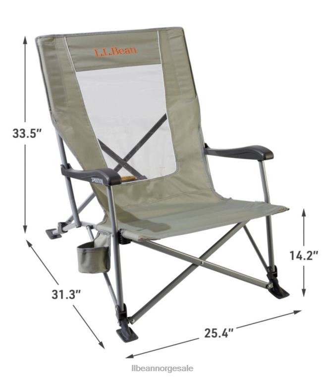 unisex lett komfort leirstol 24VDH3978 L.L.Bean campingmøbler mørk grafitt