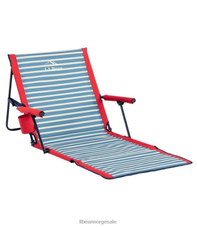 unisex strand solseng 24VDH1239 L.L.Bean campingmøbler blå stripe ved bukten