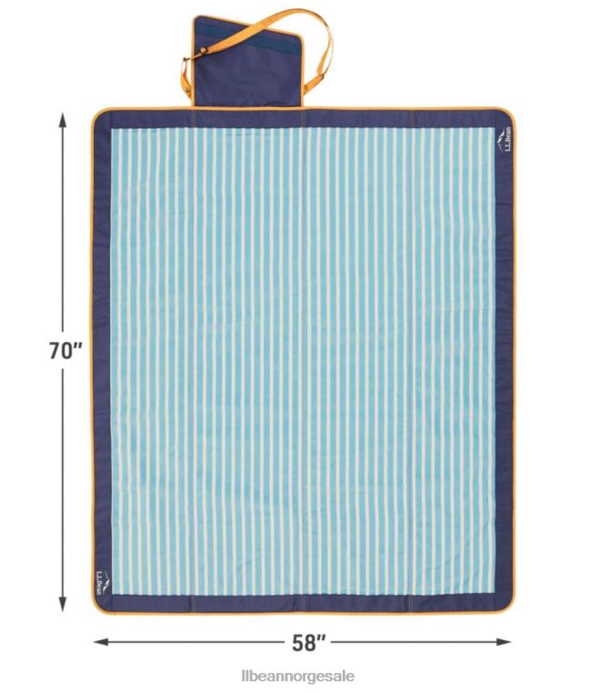 unisex sunbuster teppe 24VDH1231 L.L.Bean campingmøbler blå stripe ved bukten