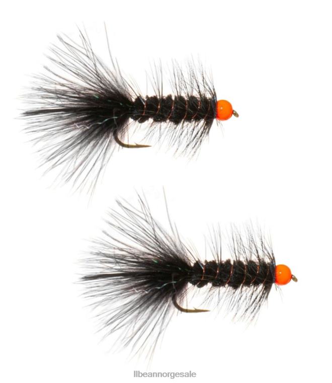 unisex hot bead bugger 2-pakning 24VDH4135 L.L.Bean fiske svart/fluorescerende oransje