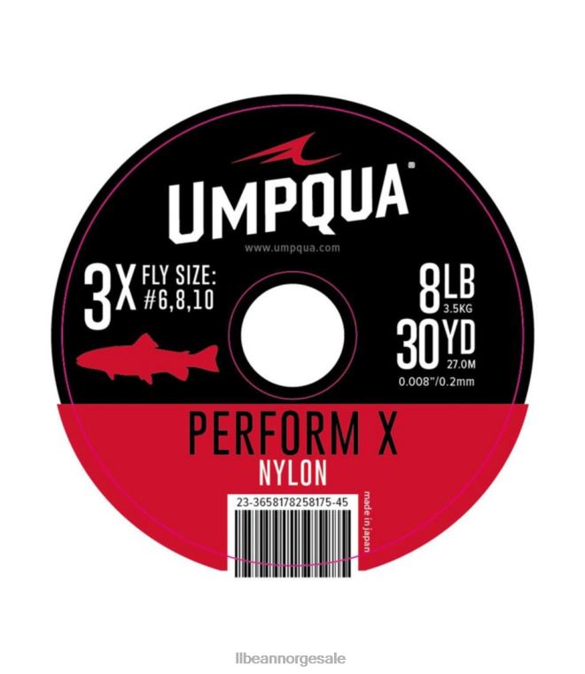 unisex umpqua perform x ørret nylon tippet 30 yards 24VDH2158 L.L.Bean fiske klar