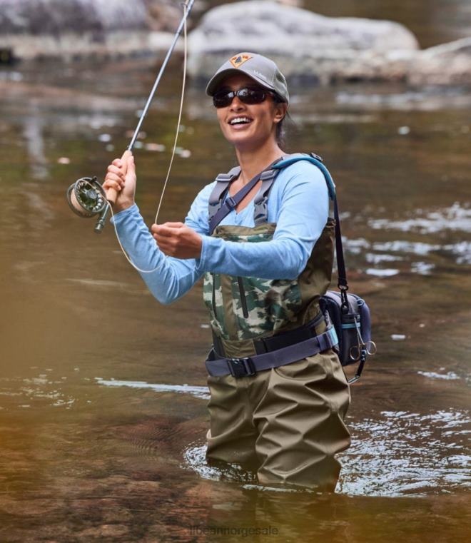 unisex sportsfiskerstrømpefot vadebukser med super søm 24VDH1838 L.L.Bean fiske tare grønn