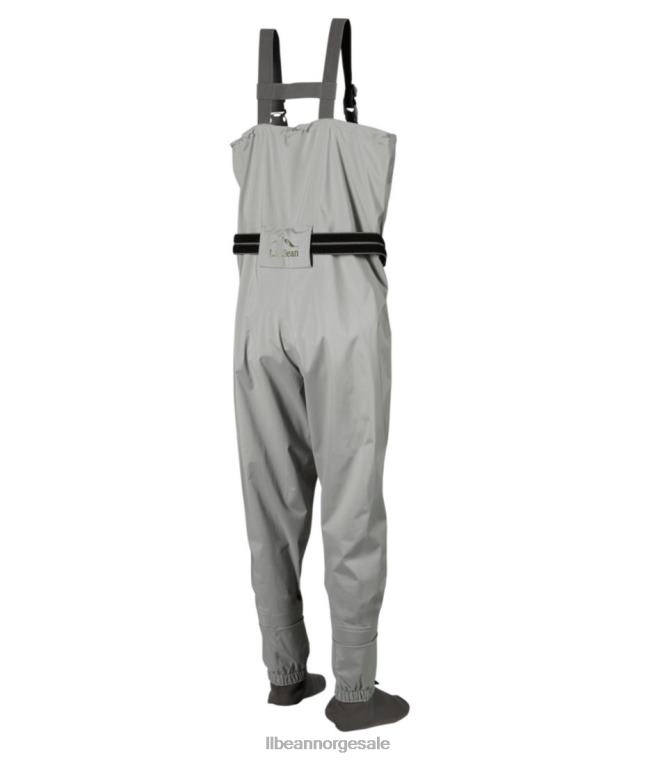 unisex strekkstrømpefot vadebukser 24VDH1580 L.L.Bean x Double L fiske gråstein