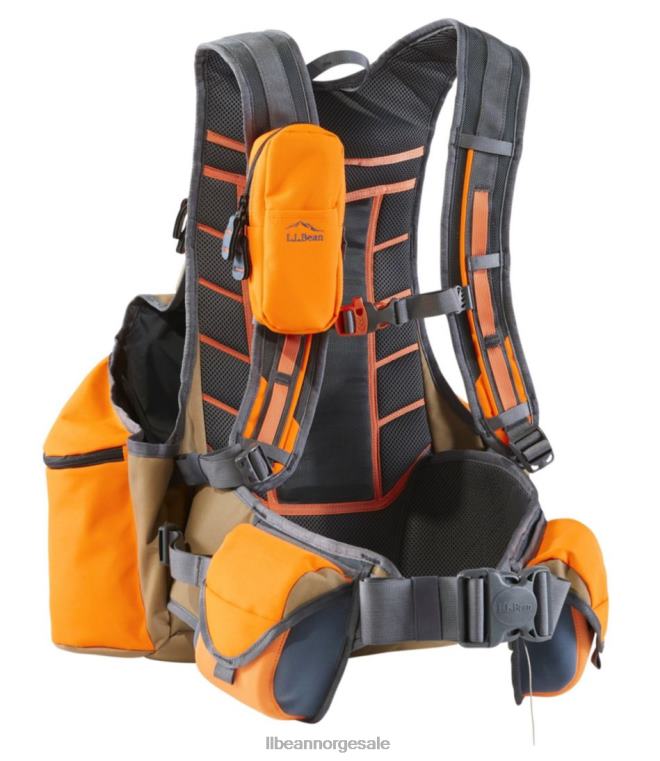 unisex teknisk opplandsvestpakke 24VDH1269 L.L.Bean utendørs utstyr brun/jeger oransje
