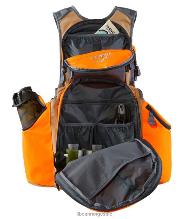 unisex teknisk opplandsvestpakke 24VDH1269 L.L.Bean utendørs utstyr brun/jeger oransje