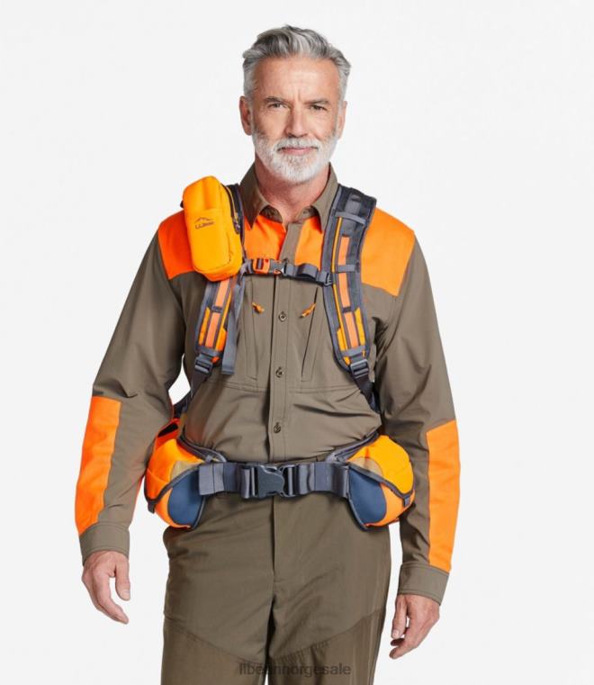 unisex teknisk opplandsvestpakke 24VDH1269 L.L.Bean utendørs utstyr brun/jeger oransje