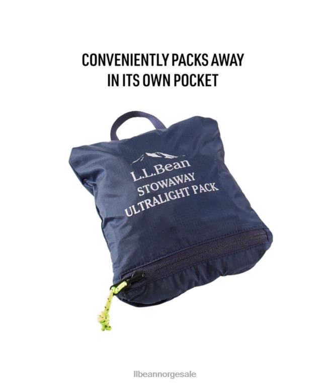 unisex blindpassasjer ultralett dagssekk 24VDH5226 L.L.Bean utendørs utstyr svart