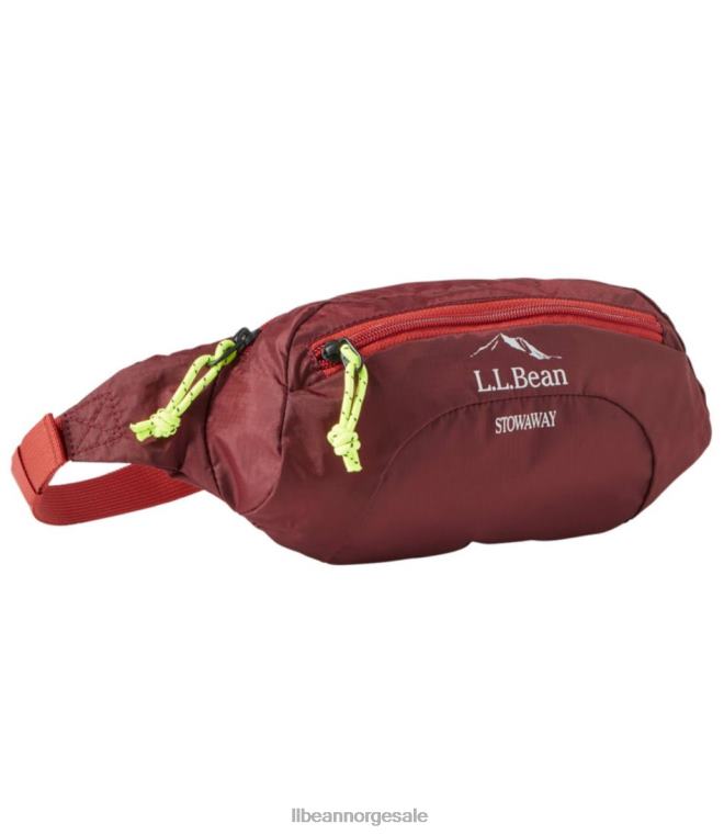 unisex blindpassasjer hoftesekk 24VDH1237 L.L.Bean utendørs utstyr burgunder
