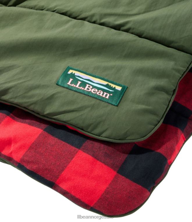 unisex flanell leirteppe 24VDH3855 L.L.Bean utendørs utstyr rød bøffelpledd