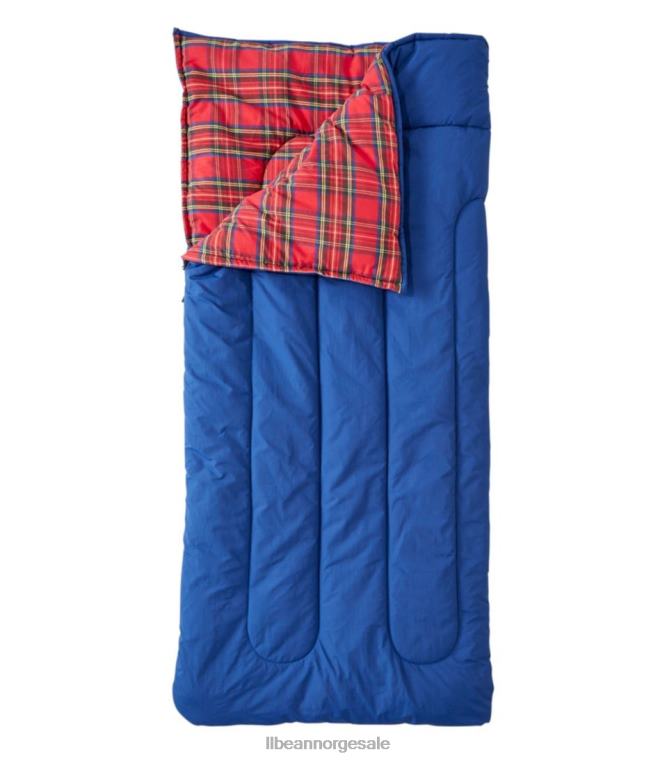 unisex flanell foret leir sovepose 24VDH1221 L.L.Bean utendørs utstyr regatta blå/royal stewart