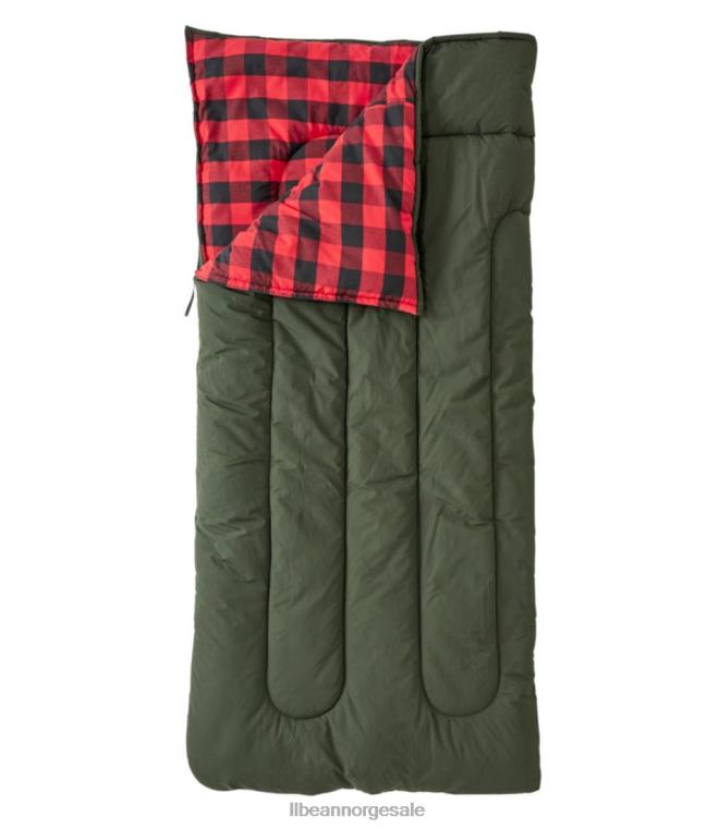 unisex flanell foret leir sovepose 24VDH1304 L.L.Bean utendørs utstyr dyp loden/buffalo pledd