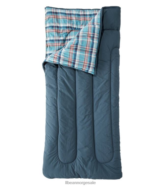 unisex flanell foret leir sovepose 24VDH5223 L.L.Bean utendørs utstyr stormblå/kveldsblå pledd