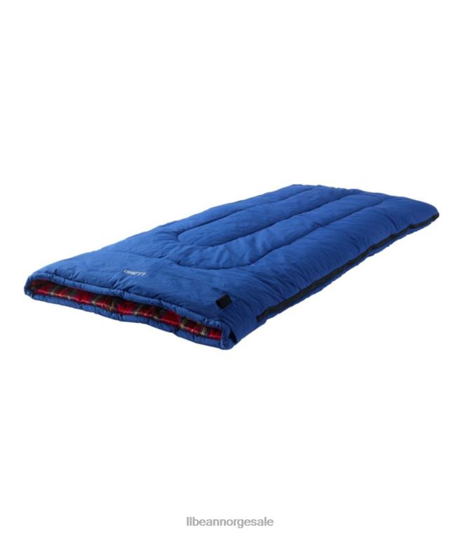 unisex flanell foret leirsovepose 40 grader 24VDH5262 L.L.Bean utendørs utstyr lys marineblå/kjole gordon