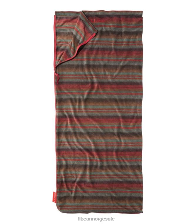 unisex hytte fleece sovepose 24VDH1469 L.L.Bean utendørs utstyr teppe stripe