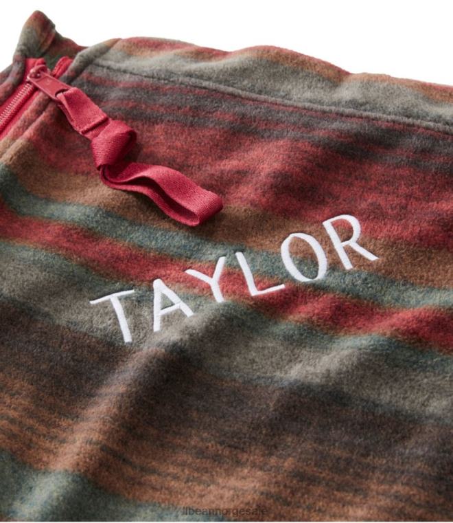 unisex hytte fleece sovepose 24VDH1469 L.L.Bean utendørs utstyr teppe stripe