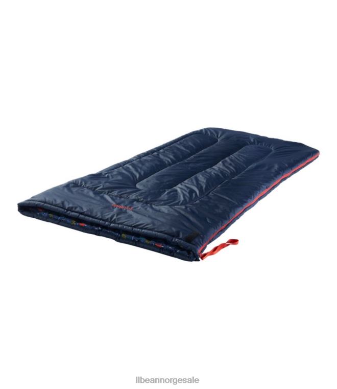 unisex sovepose i bomullsblanding 24VDH3899 L.L.Bean utendørs utstyr indigo blekk/kelly grønn dino