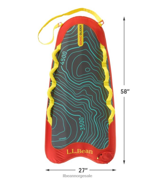 unisex oppblåsbar sonic gliderslede 24VDH2194 L.L.Bean spill og rekreasjon svart, rød