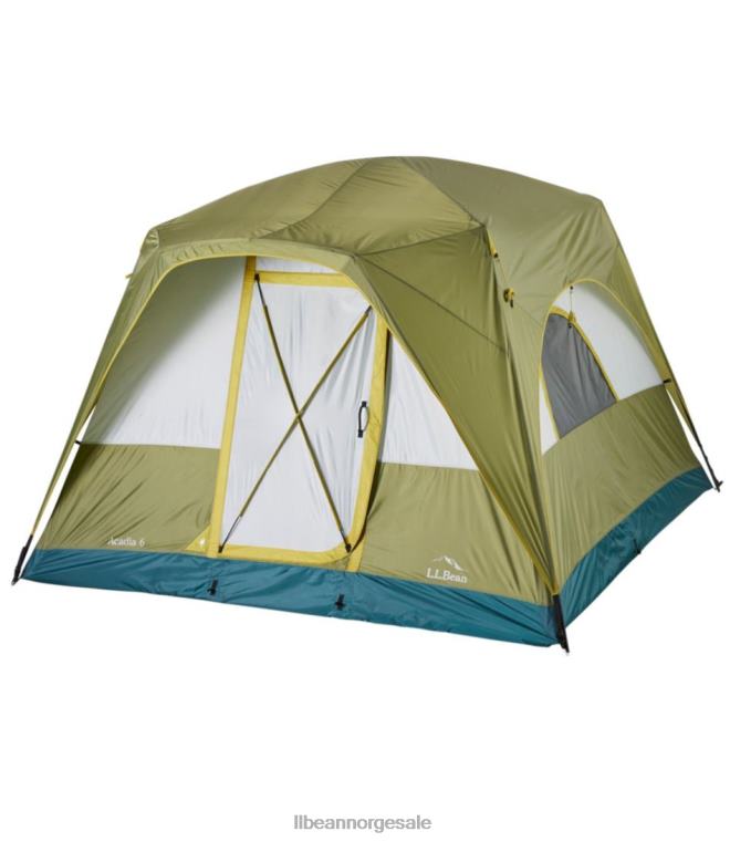unisex acadia 6-manns familietelt 24VDH1308 L.L.Bean utendørs utstyr avokado/chartreuse