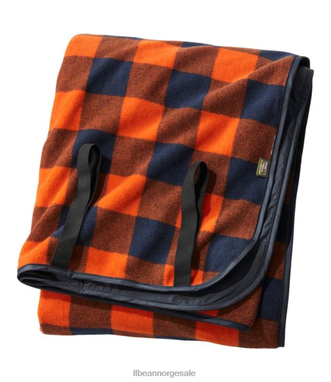 unisex vanntett utendørs teppe pledd 24VDH4037 L.L.Bean utendørs tilbehør topp oransje bøffel pledd