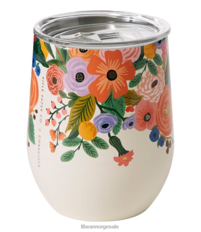 unisex corkcicle x rifle paper co. stilkløs kopp hagefest 24VDH2548 L.L.Bean utendørs tilbehør krem