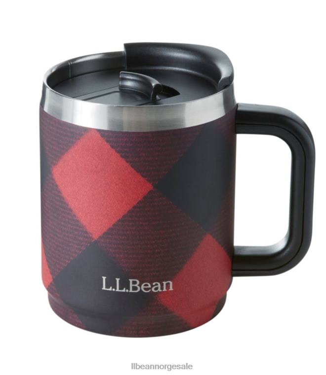 unisex dobbelvegget leirkrus 24VDH6132 L.L.Bean x Double L utendørs tilbehør rød bøffelpledd