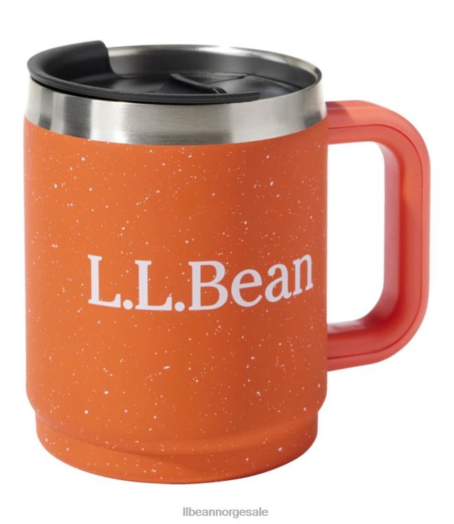 unisex dobbelvegget leirkrus i emalje 24VDH1680 L.L.Bean utendørs tilbehør topp oransje
