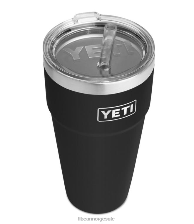 unisex yeti rambler stabelbar kopp med sugerør 24VDH6166 L.L.Bean utendørs tilbehør svart