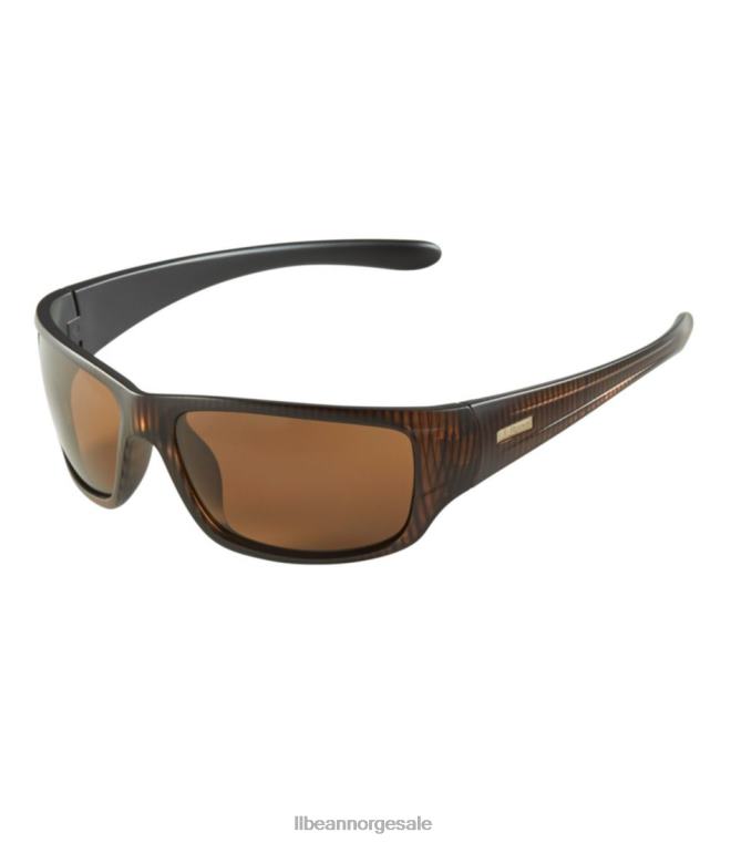 unisex polariserte solbriller 24VDH513 L.L.Bean x Double L utendørs tilbehør mattbrunt drivved/brun
