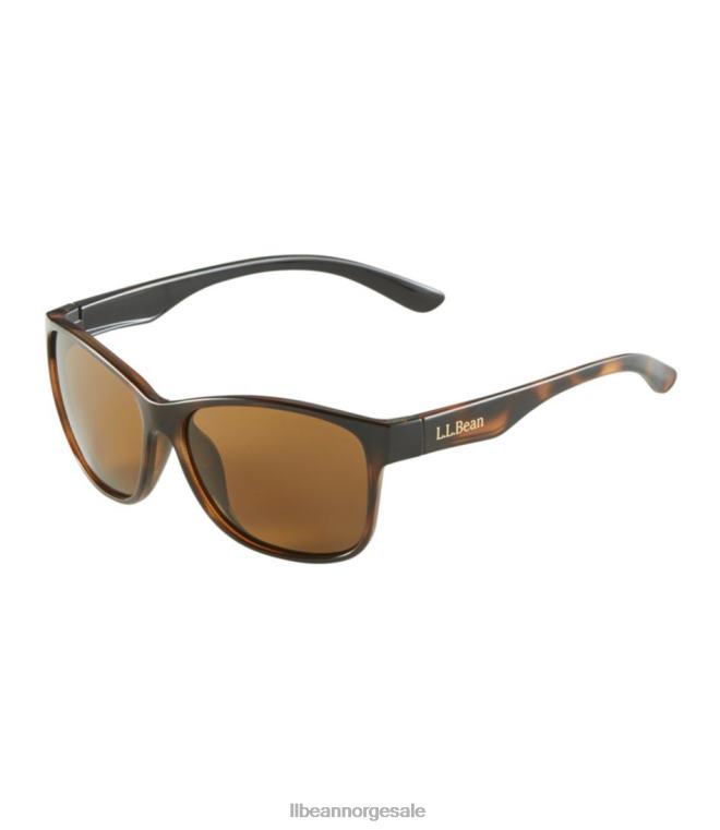 unisex rockland polariserte solbriller 24VDH745 L.L.Bean utendørs tilbehør skinnende mørk demi/brun
