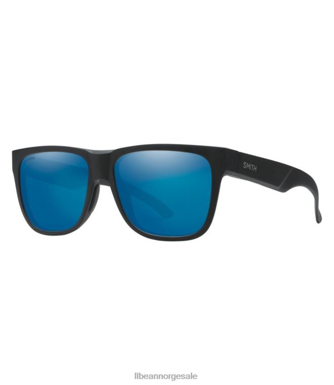 unisex smith lowdown 2 chromapop polariserte speil solbriller 24VDH818 L.L.Bean utendørs tilbehør matt sort/polarblått speil