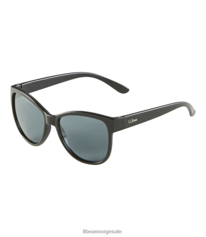 unisex vinalhaven polariserte solbriller 24VDH1566 L.L.Bean utendørs tilbehør skinnende svart/røyk