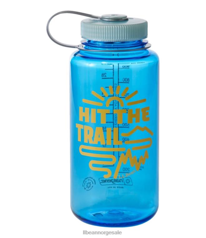 unisex nalgene sustain vannflaske med bred munn og trykk 24VDH5245 L.L.Bean utendørs tilbehør blå/treffe løypa