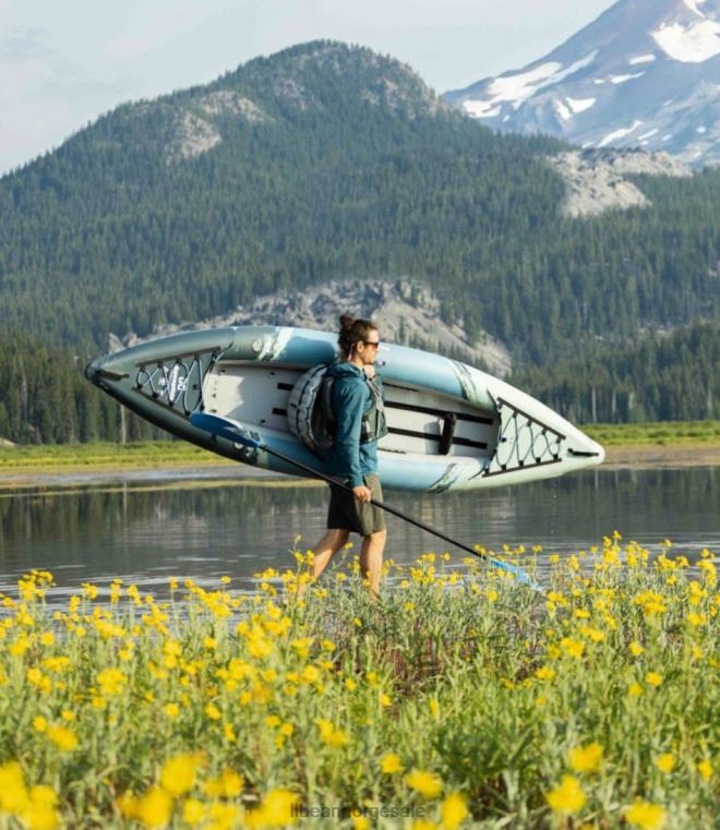 unisex aquaglide cirrus ultralett oppblåsbar kajakk 24VDH2294 L.L.Bean vannsport blå