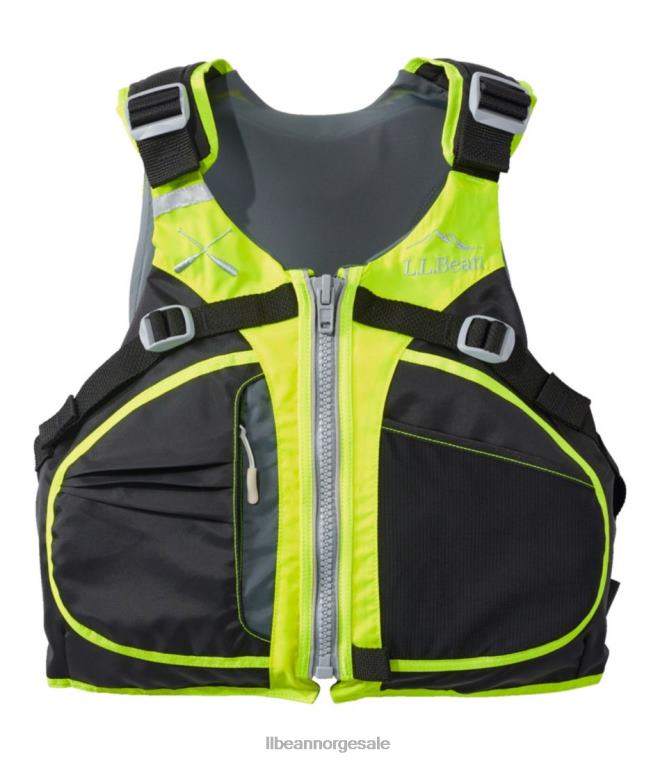 unisex pustende høyrygg pfd 24VDH5284 L.L.Bean vannsport neon gul