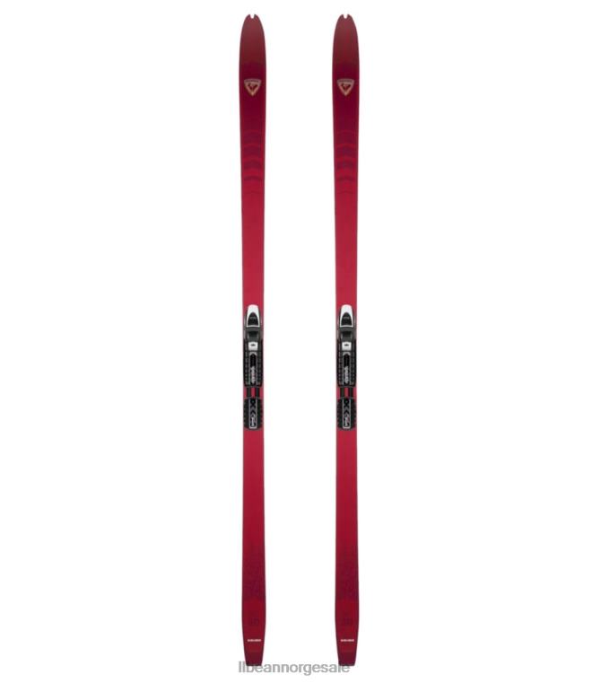 unisex rossignol bc 80 terrengski med påmonterte nnn bc autobindinger 24VDH2256 L.L.Bean Vintersport mørkerød