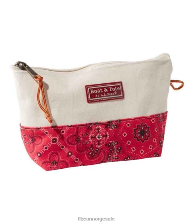 unisex båt og veske med glidelås 24VDH7085 L.L.Bean tilbehør mørk breton rød enkel bandana