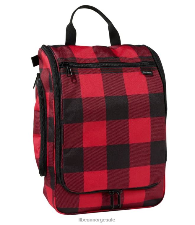 unisex personlig arrangør toalettmappe 24VDH5407 L.L.Bean tilbehør rød bøffelpledd