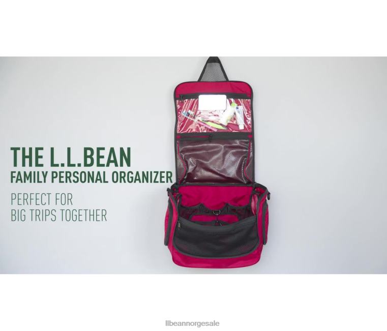 unisex personlig arrangør toalettmappe familie størrelse 24VDH6230 L.L.Bean tilbehør rød