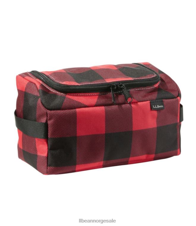 unisex personlig arrangør toalettmappe trykk 24VDH2382 L.L.Bean tilbehør rød bøffelpledd