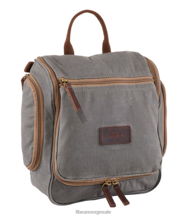 unisex personlig toalettmappe i vokset lerret 24VDH4276 L.L.Bean tilbehør feltspat